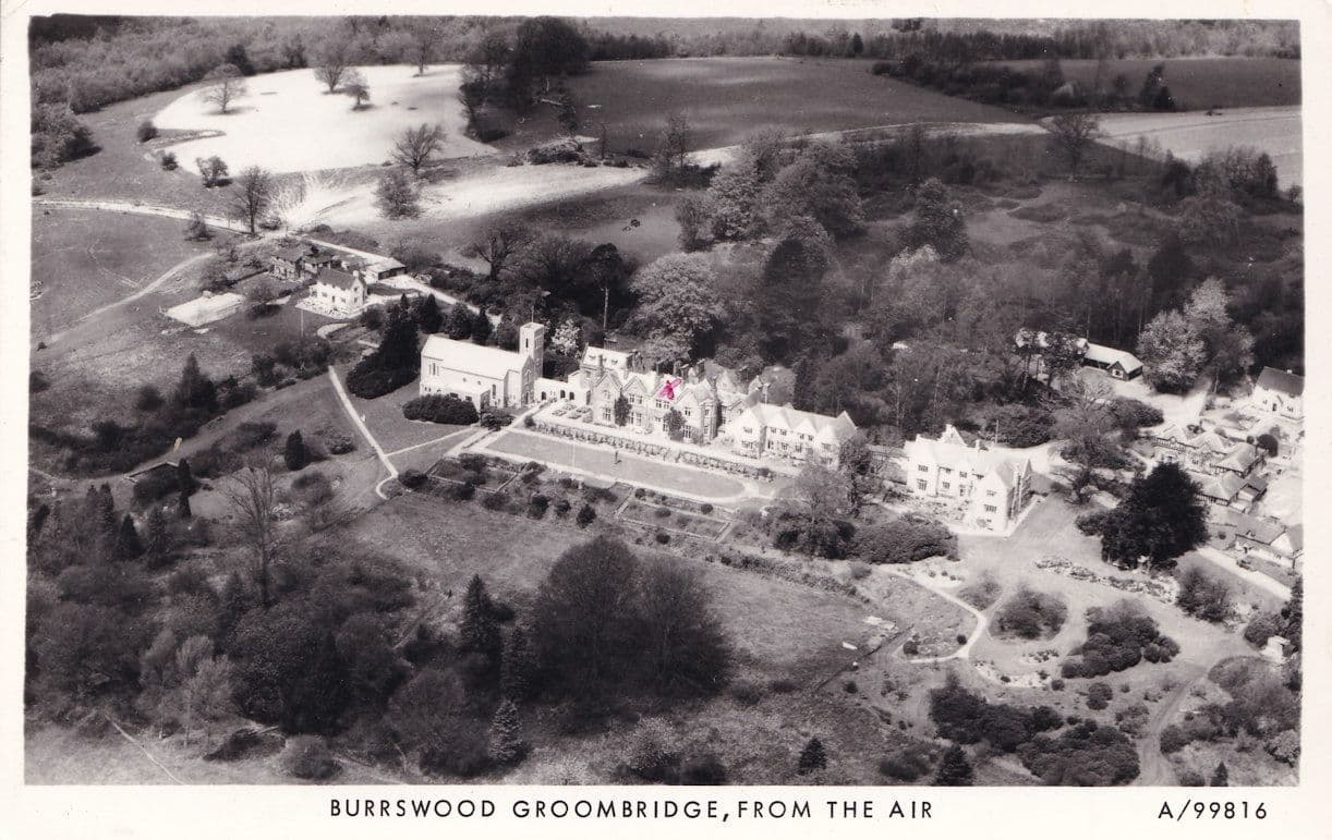 Groombridge Burrswood from the Air Real Photo Postcard