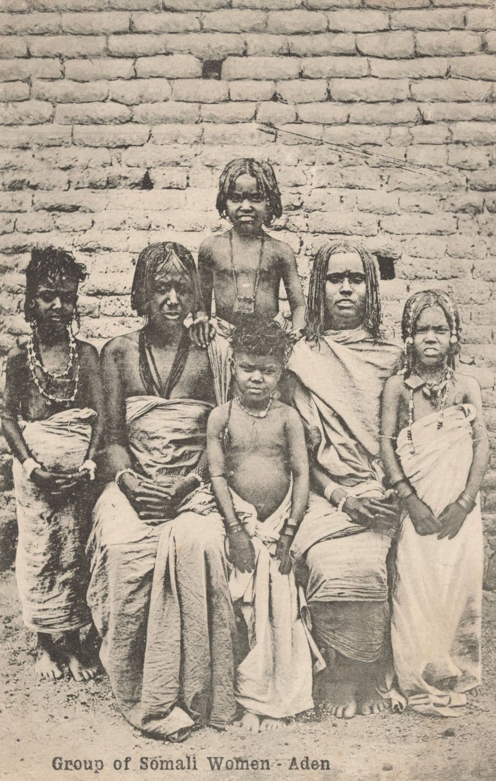 Group Of Somali Women Aden Antique Ethnic Postcard