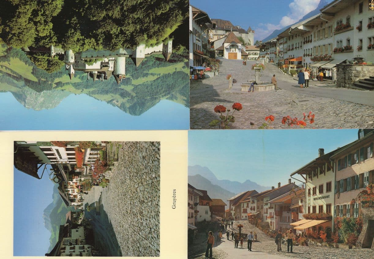 Gruyeres Switzerland 8x 1970s & 1980s Postcard s incl Military