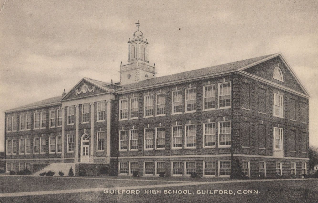 Guilford High School Guilford Connecticut Rare Old USA Postcard
