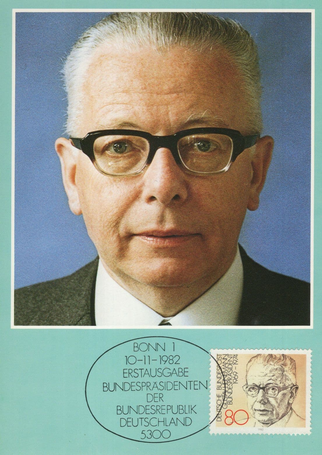 Gustav Heinemann Essen Mayor West Germany President FDC Postcard
