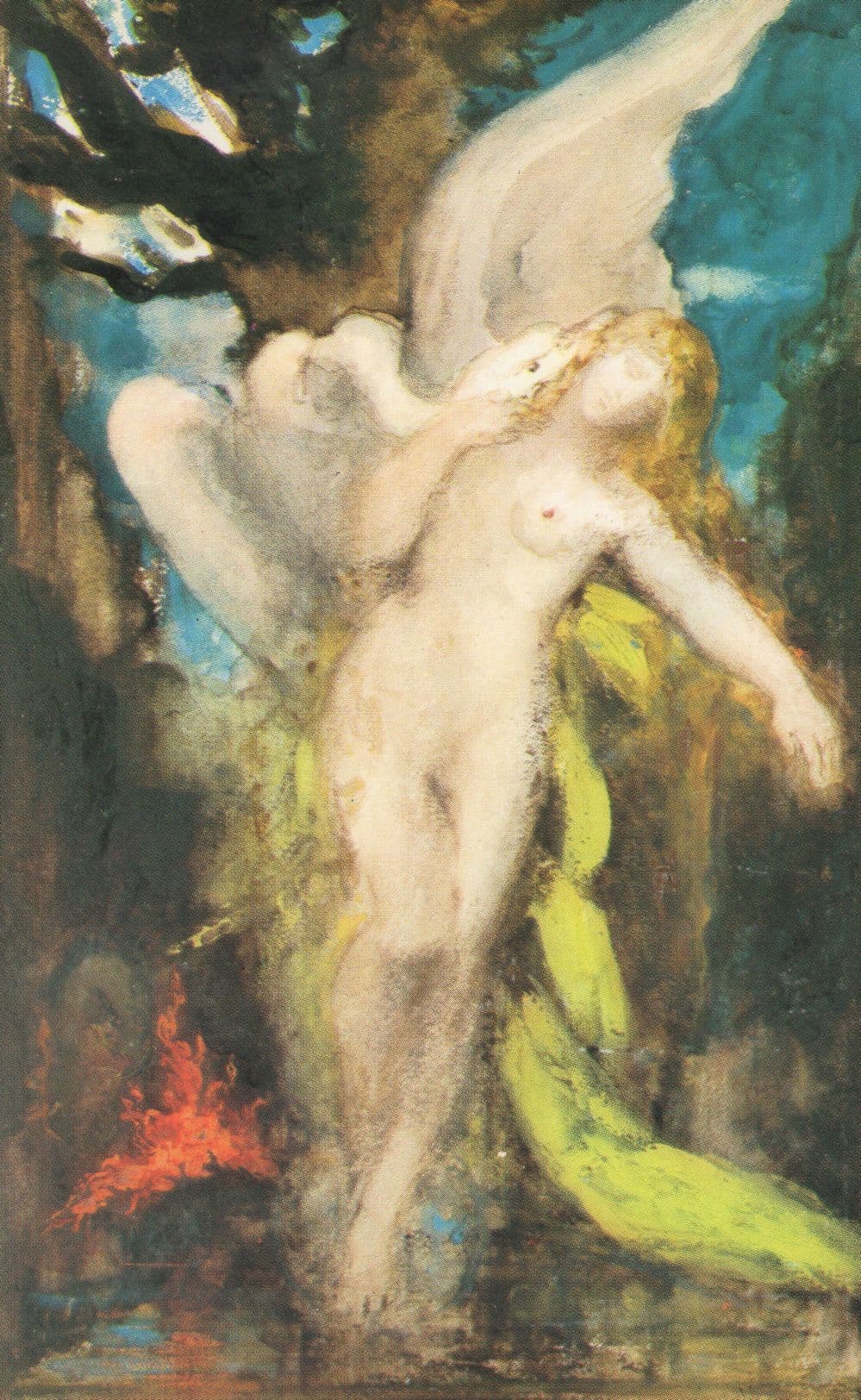 Gustav Moreau Leda Painting Postcard