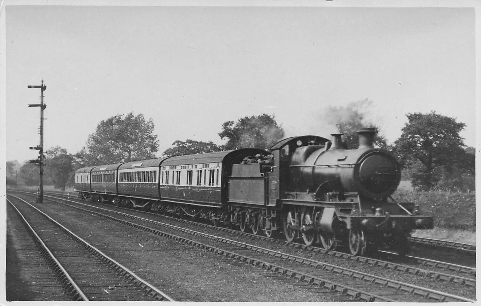 GW14 Train Locomotive Great Western Railway RPC Old Postcard
