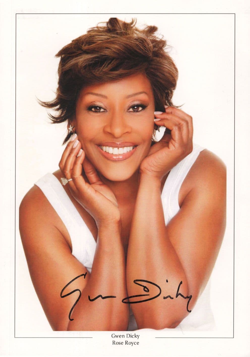 Gwen Dicky Rose Royce Singer Giant 10x8 Hand Signed Photo