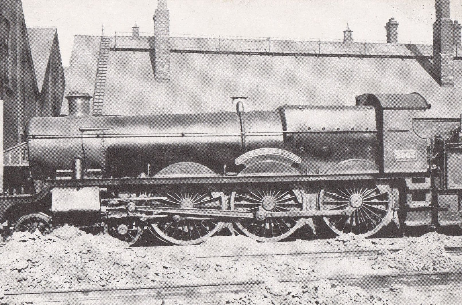 GWR 2903 Class 4-6-0 Lady Of Lyons Train RPC Postcard