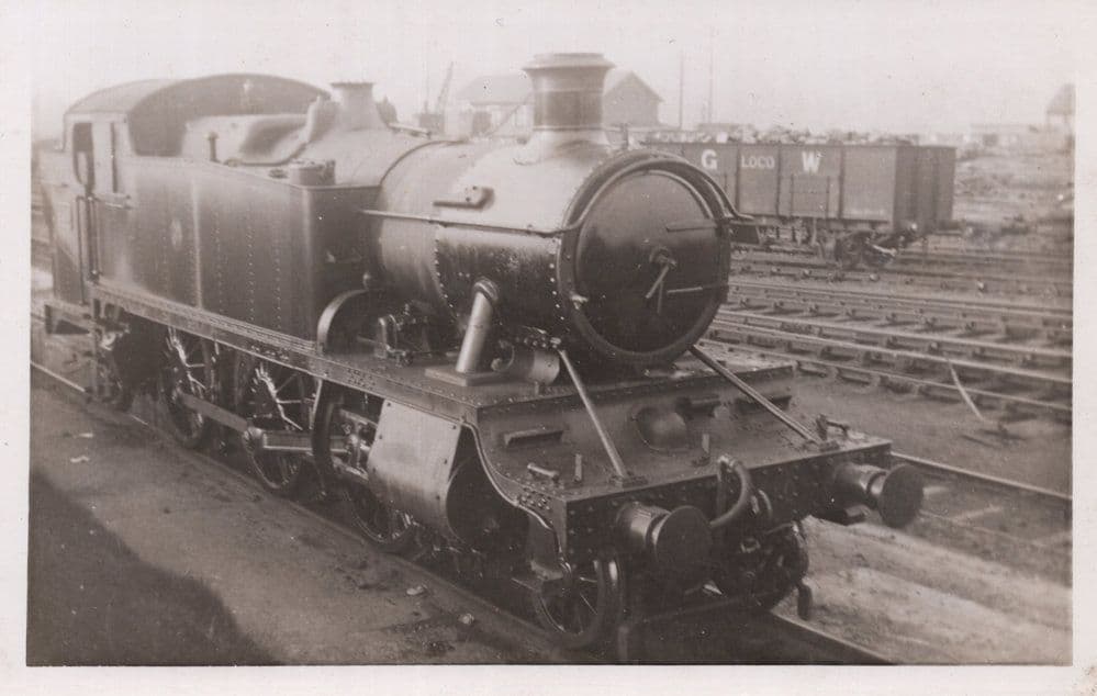 GWR 31XX 51XX Class 2-6-2T Train Railway Antique Real Photo Postcard
