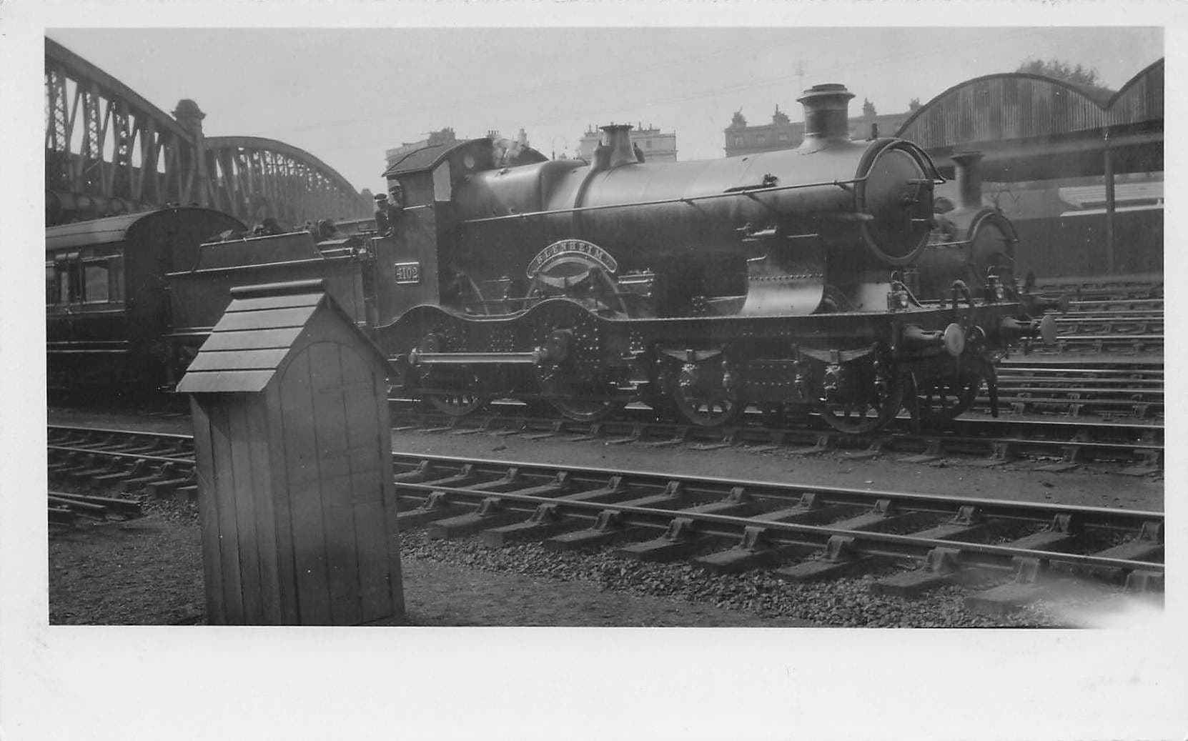 GWR 4012 Blenheim Train At Paddington Station Old RPC Postcard