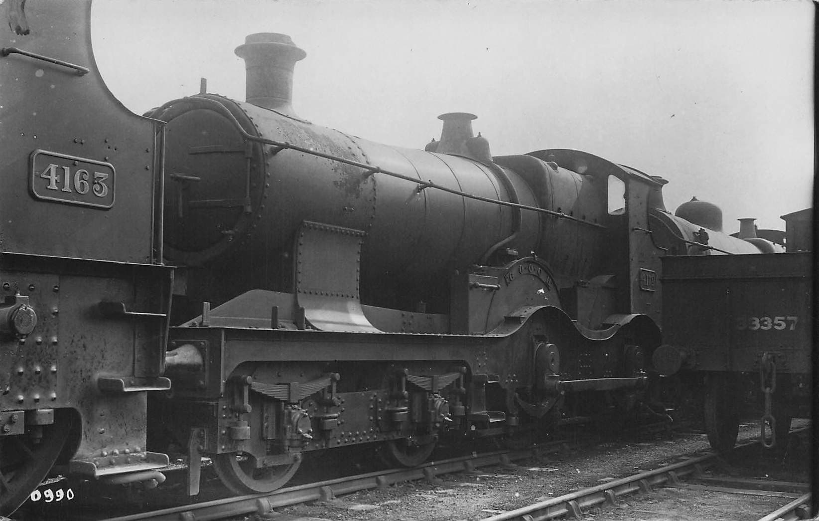 GWR 41633 & 3357 Train Great Western Railway RPC Old Postcard