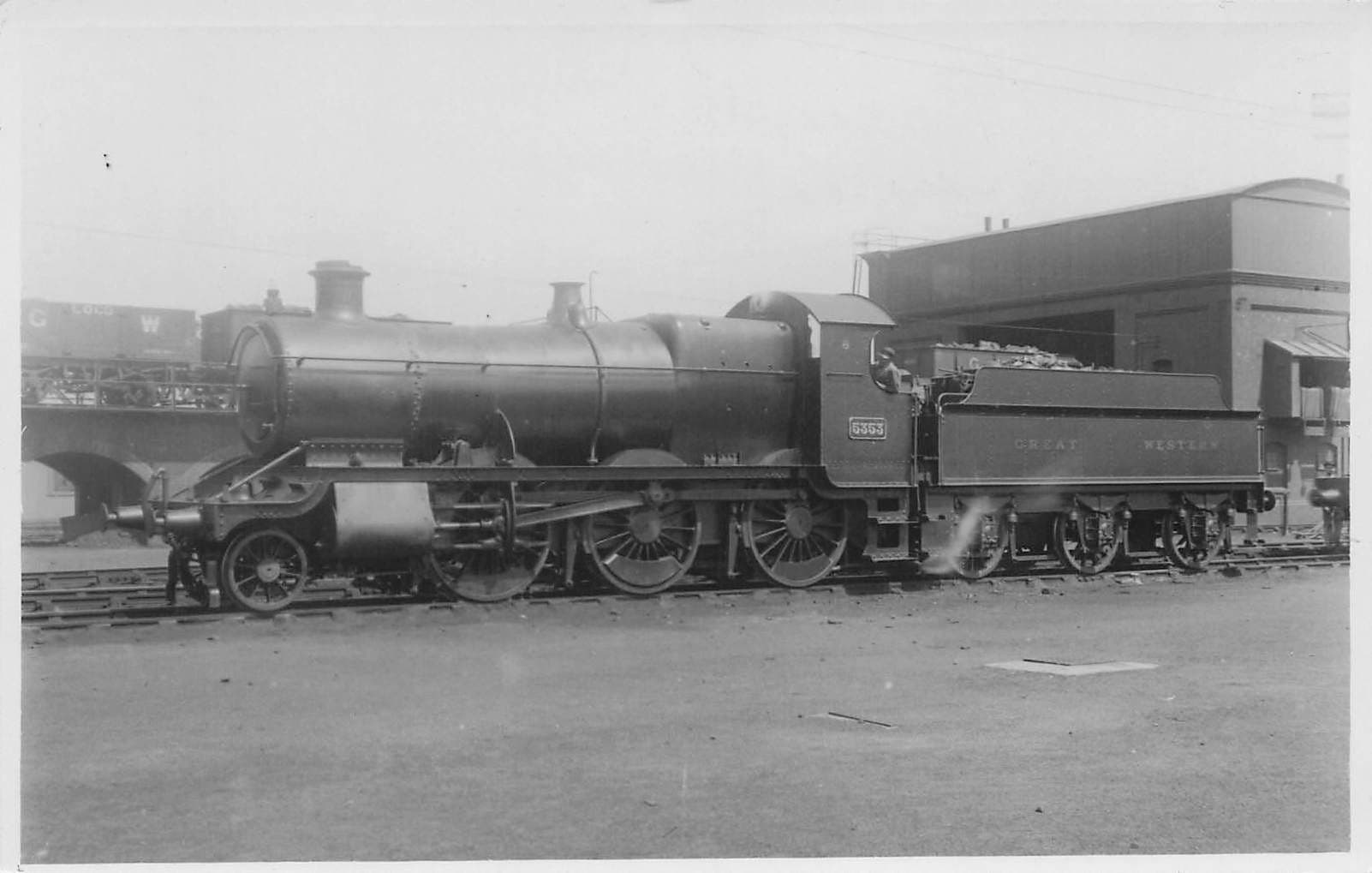 GWR 5353 Train Locomotive Great Western Railway RPC Old Postcard