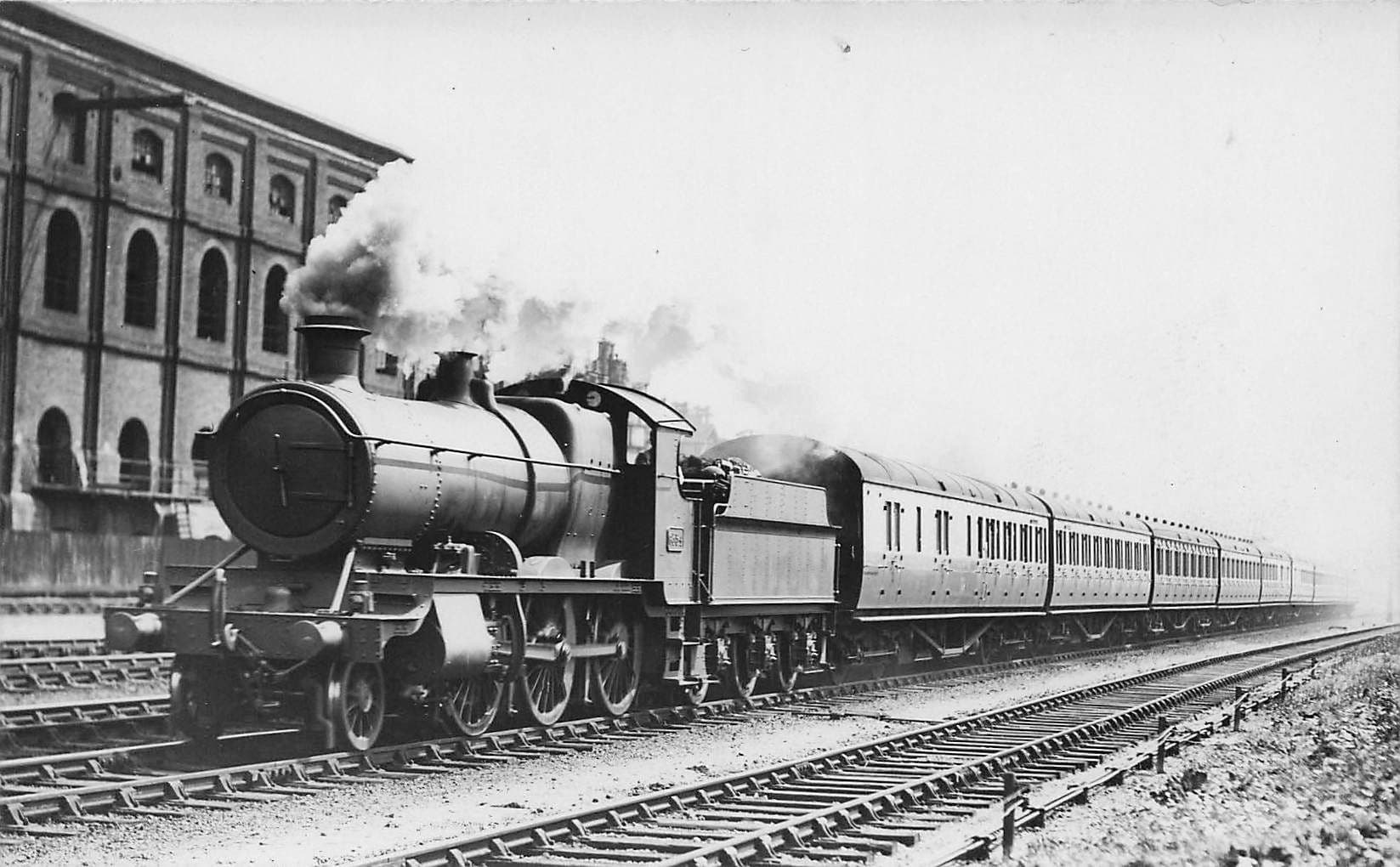 GWR 6354 Train & Driver Great Western Railway RPC Old Postcard