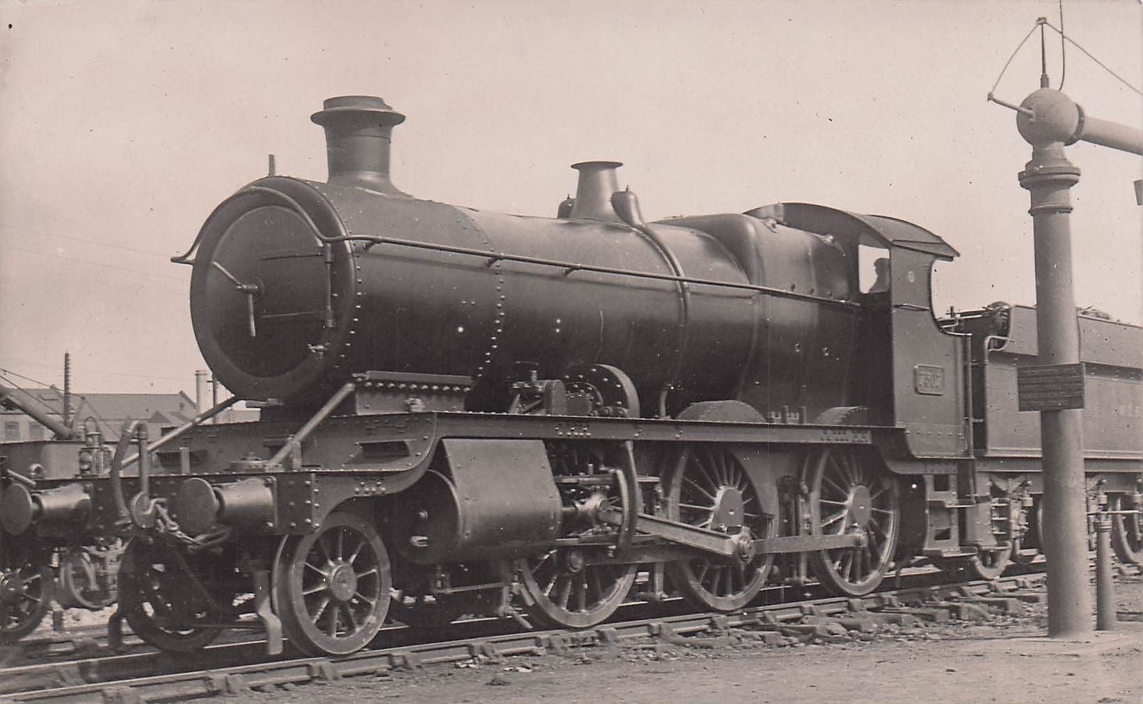 GWR 7307 Train & Driver Great Western Railway RPC Old Postcard