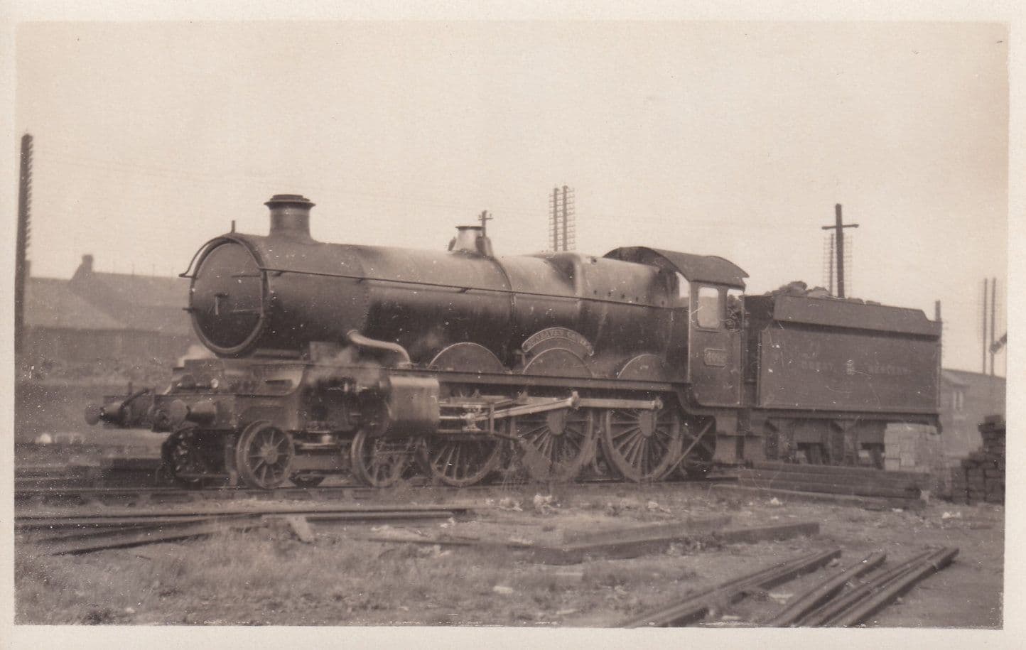 GWR Great Western Railway 4092 Dunravel Castle Real Photo Train Postcard