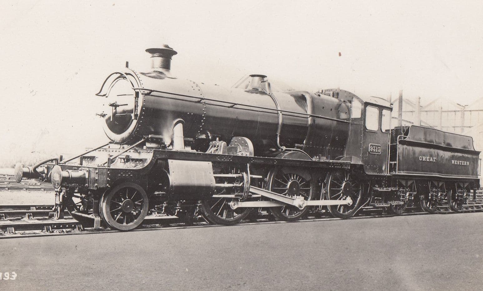 GWR Great Western Railway 9313 Train Old Real Photo Postcard