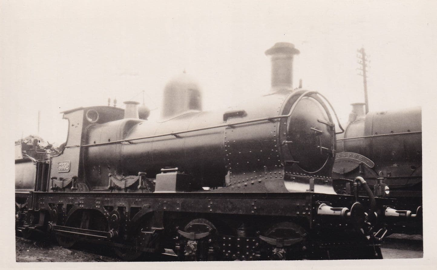 GWR Train 3552 4-4-0 at Bristol Station in 1929 Real Photo Postcard