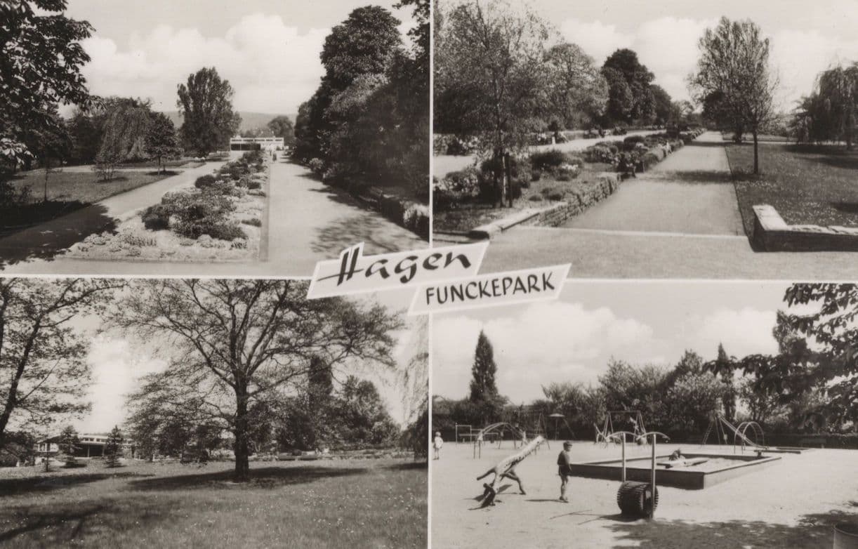 Hagen Funckepark German Park Real Photo Old Postcard