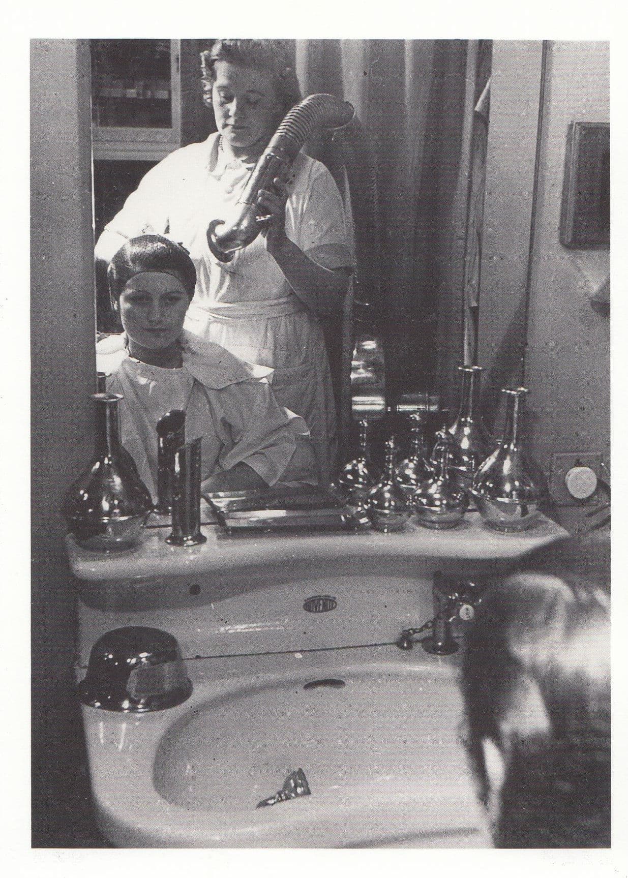 Hairdresser Hairdressing Salon in WW2 War Photo Postcard