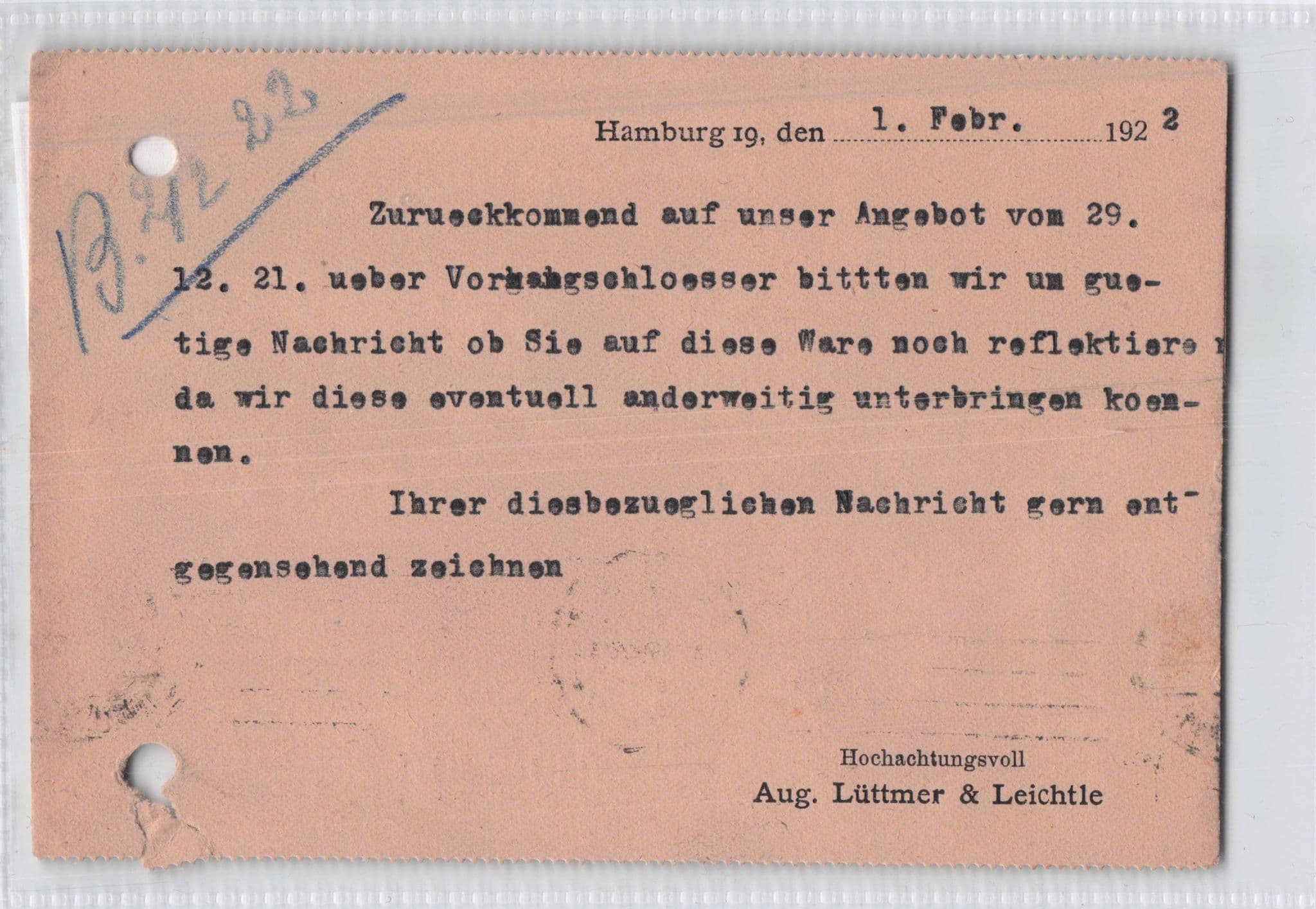 Hamburg Furniture Antique Tools Fittings German Old Postcard