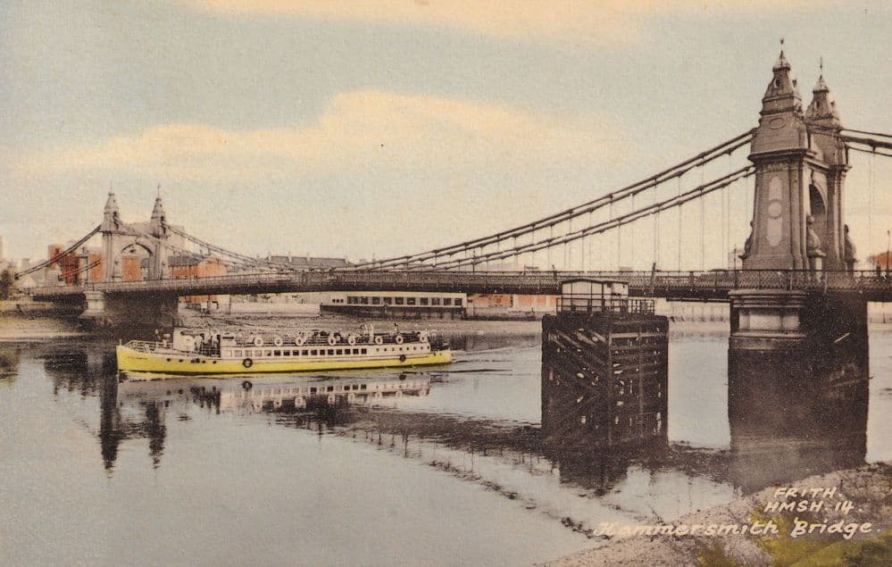 Hammersmith London Bridge Friths 1950s Postcard