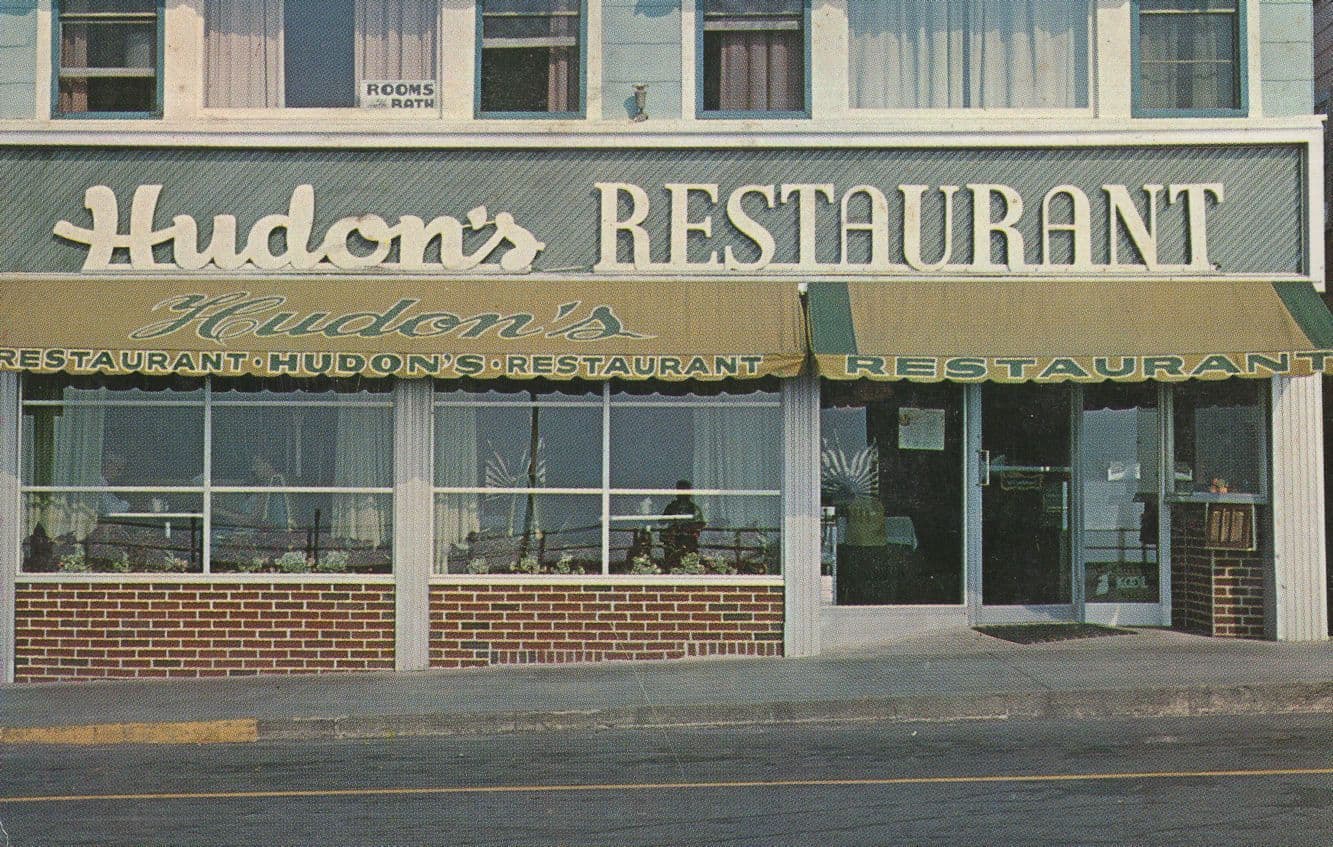 Hampton Beach New Hampshire NH Hudon's Restaurant USA Postcard