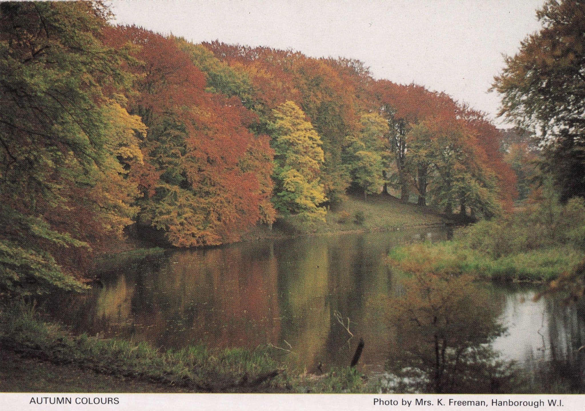 Hanborough Water River Colours Oxford Women's Institute Postcard