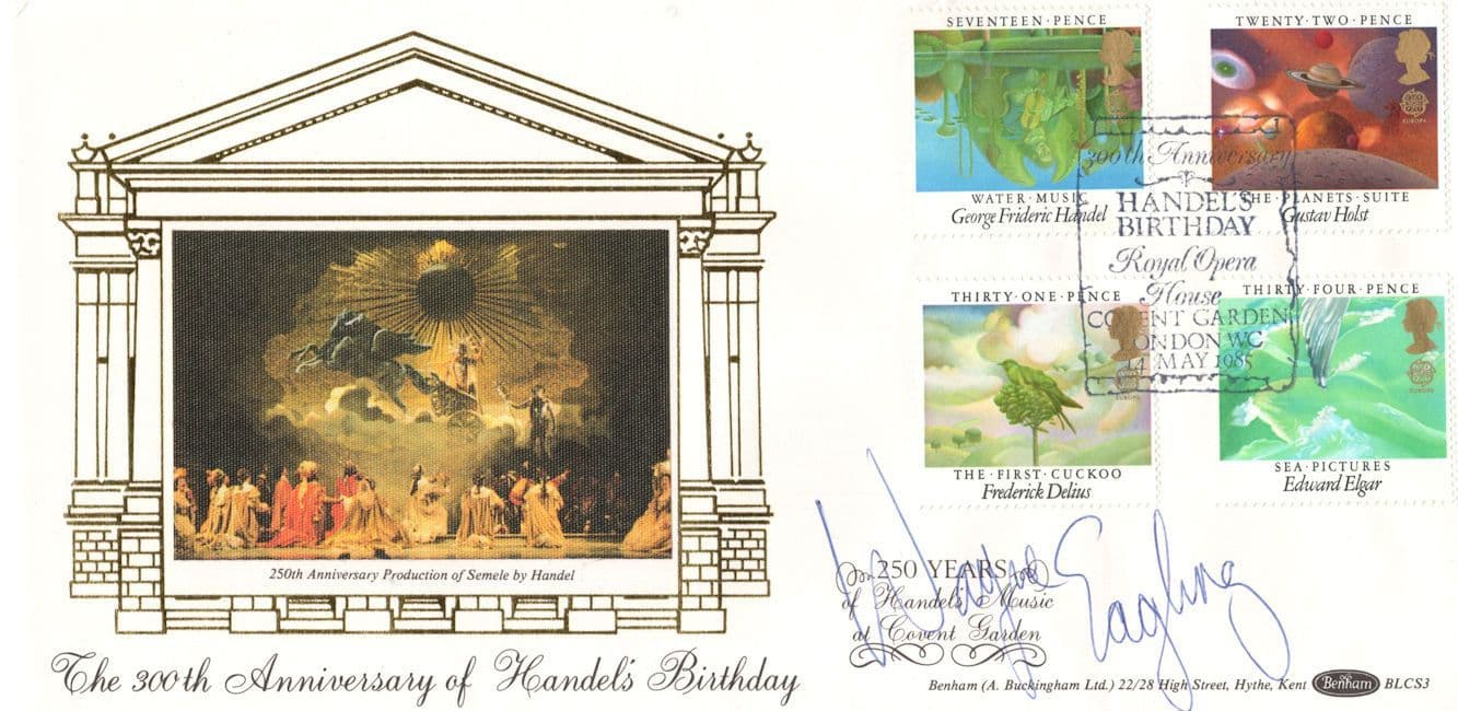 Handels Birthday Wayne Eagling Benham Composers Hand Signed FDC