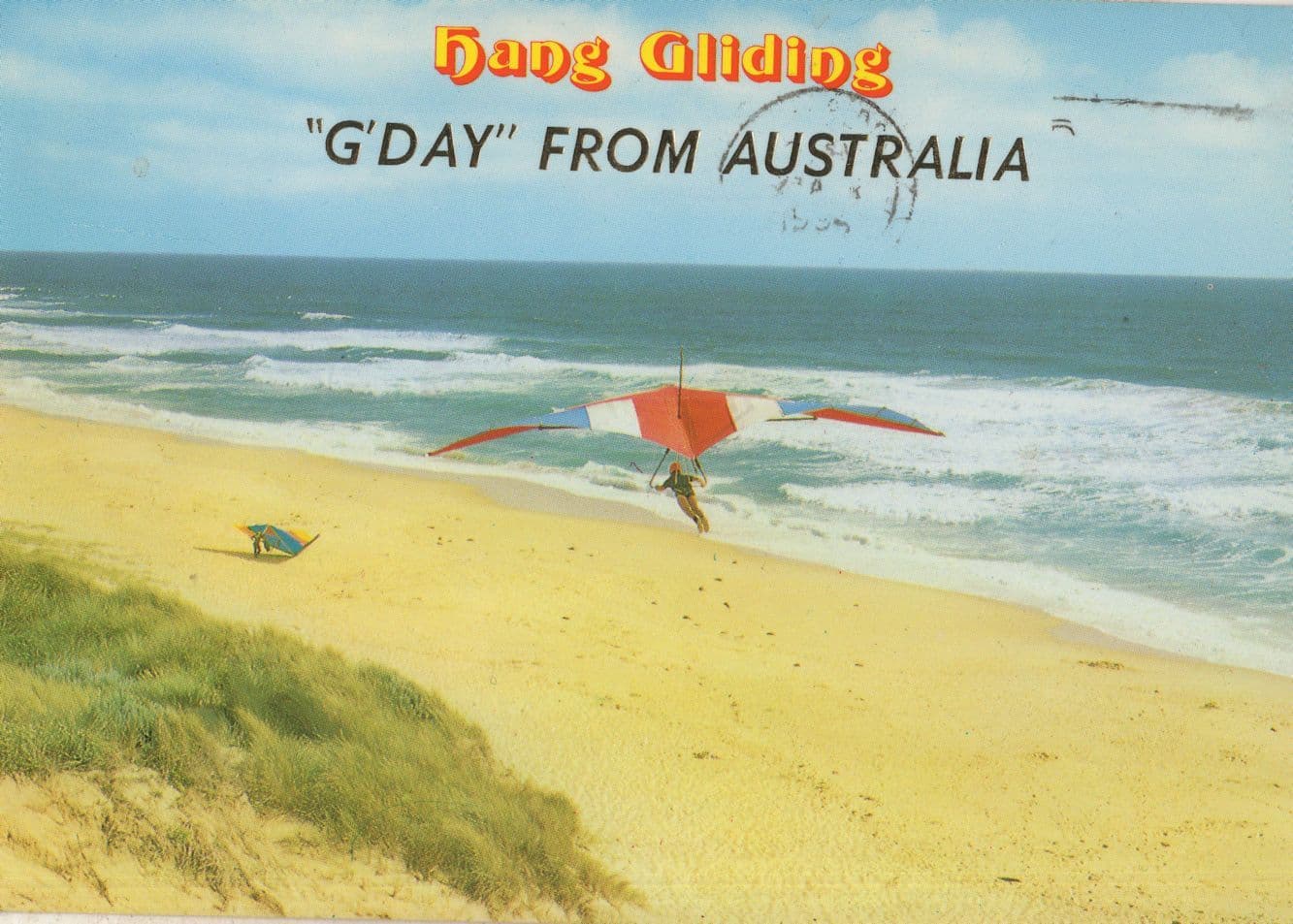 Hang Gliding Beach Landing Australia Postcard
