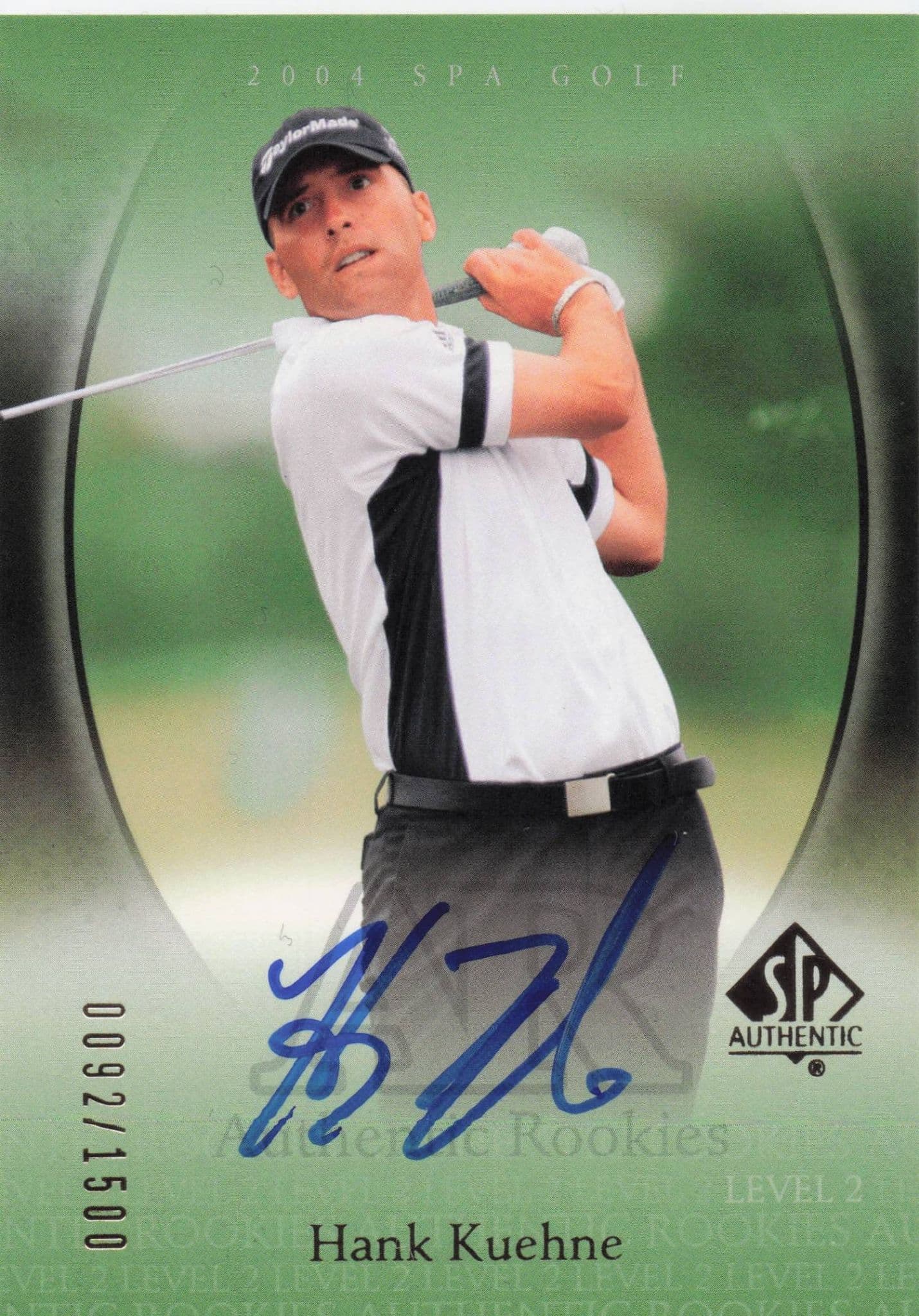 Hank Kuehne Authentic Rookies 2004 Golf SP Hand Signed Autograph Card