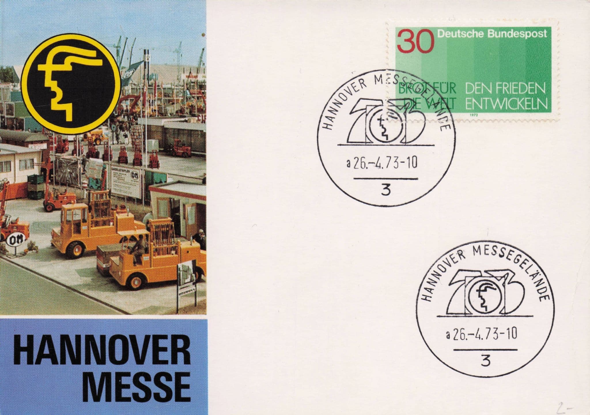 Hannover Messe German Toys Techonology Trade Fair Rare 1979 FDC Card