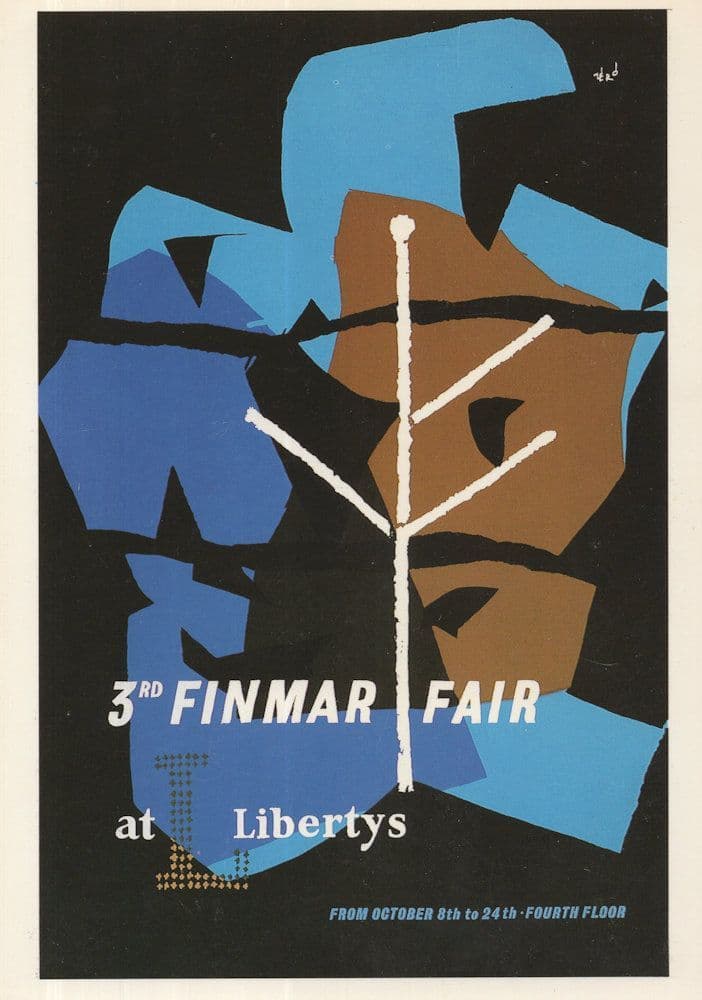Hans Scheger 3rd Finmar 1960 Fair Libertys Poster Postcard