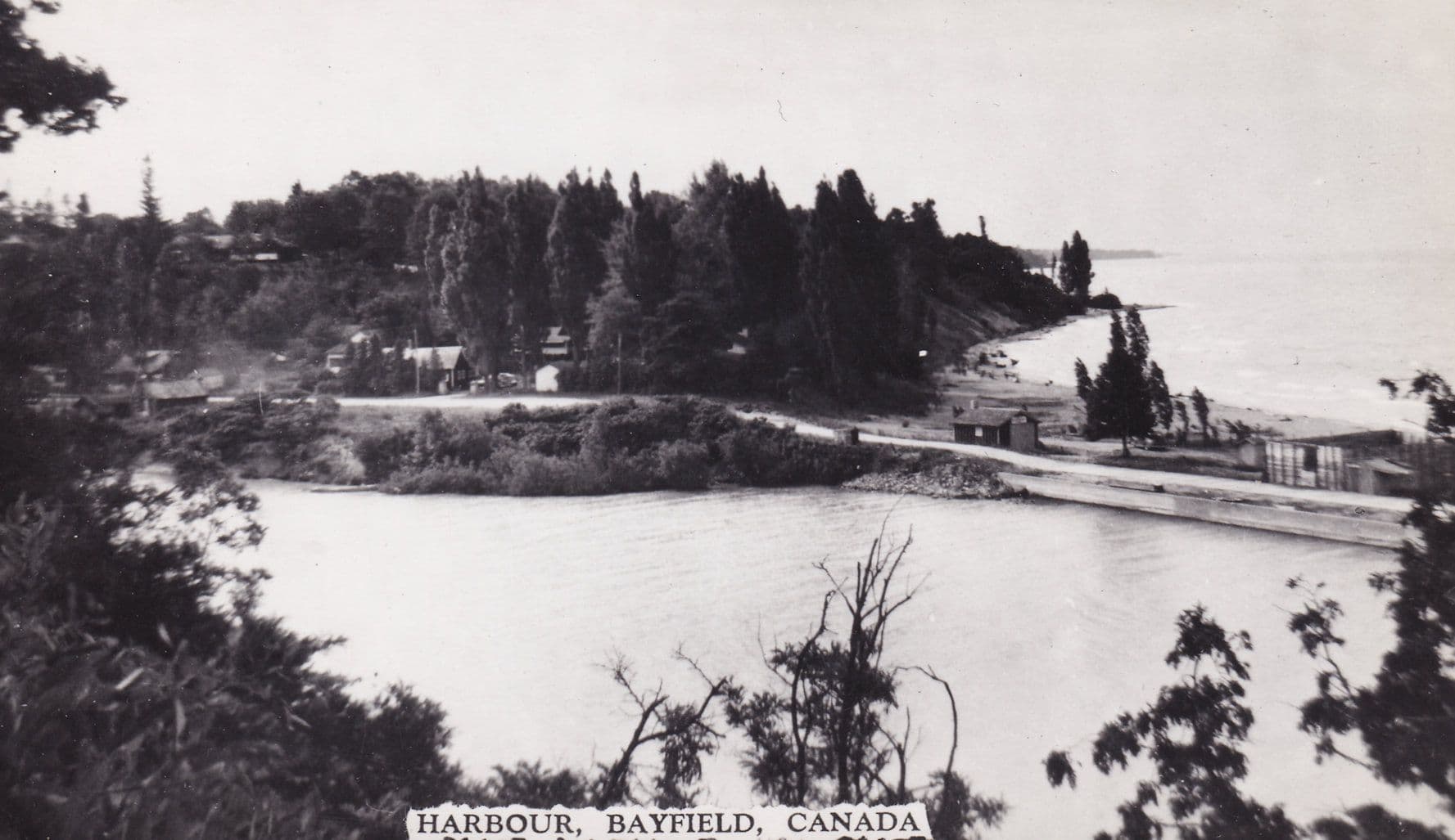 Harbour Bayfield Wisconsin BC Vintage Real Photo Canada Postcard