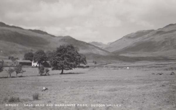 Hardknott Pass Duddon Valley The Lake District Vintage Postcard