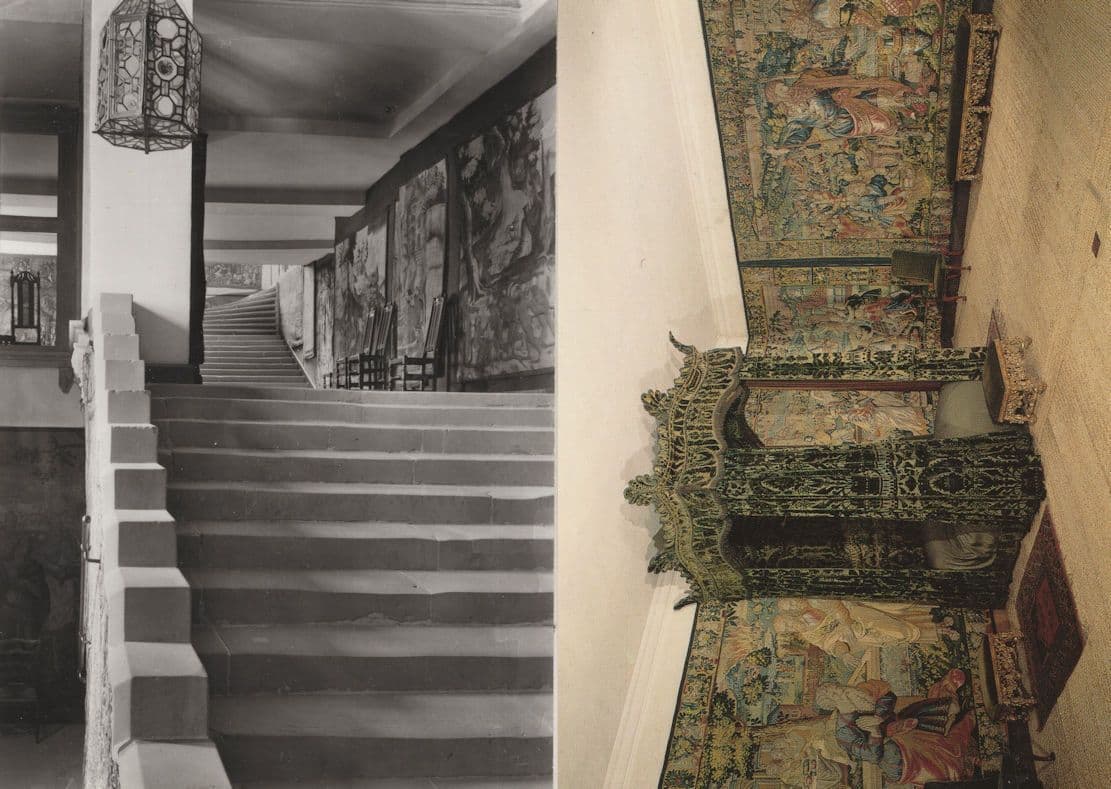 Hardwick Hall Staircase Derbyshire Real Photo 2x Postcard
