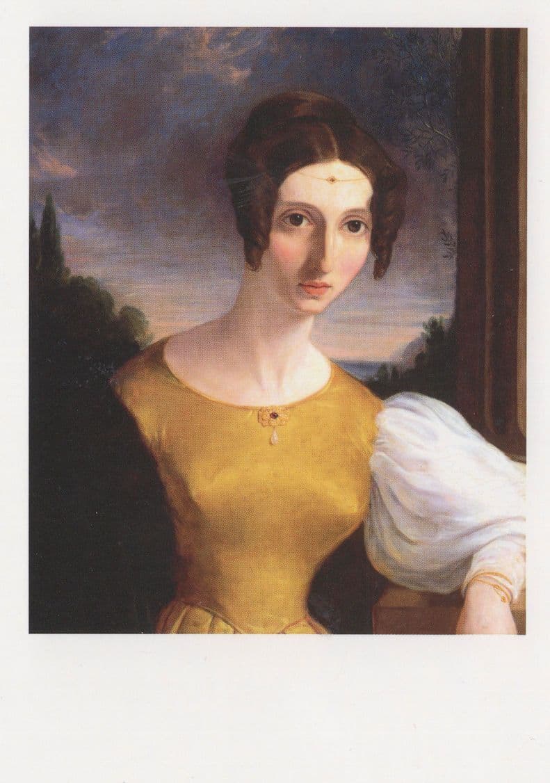 Harriet Taylor Mill Book Author Philosopher Painting Postcard