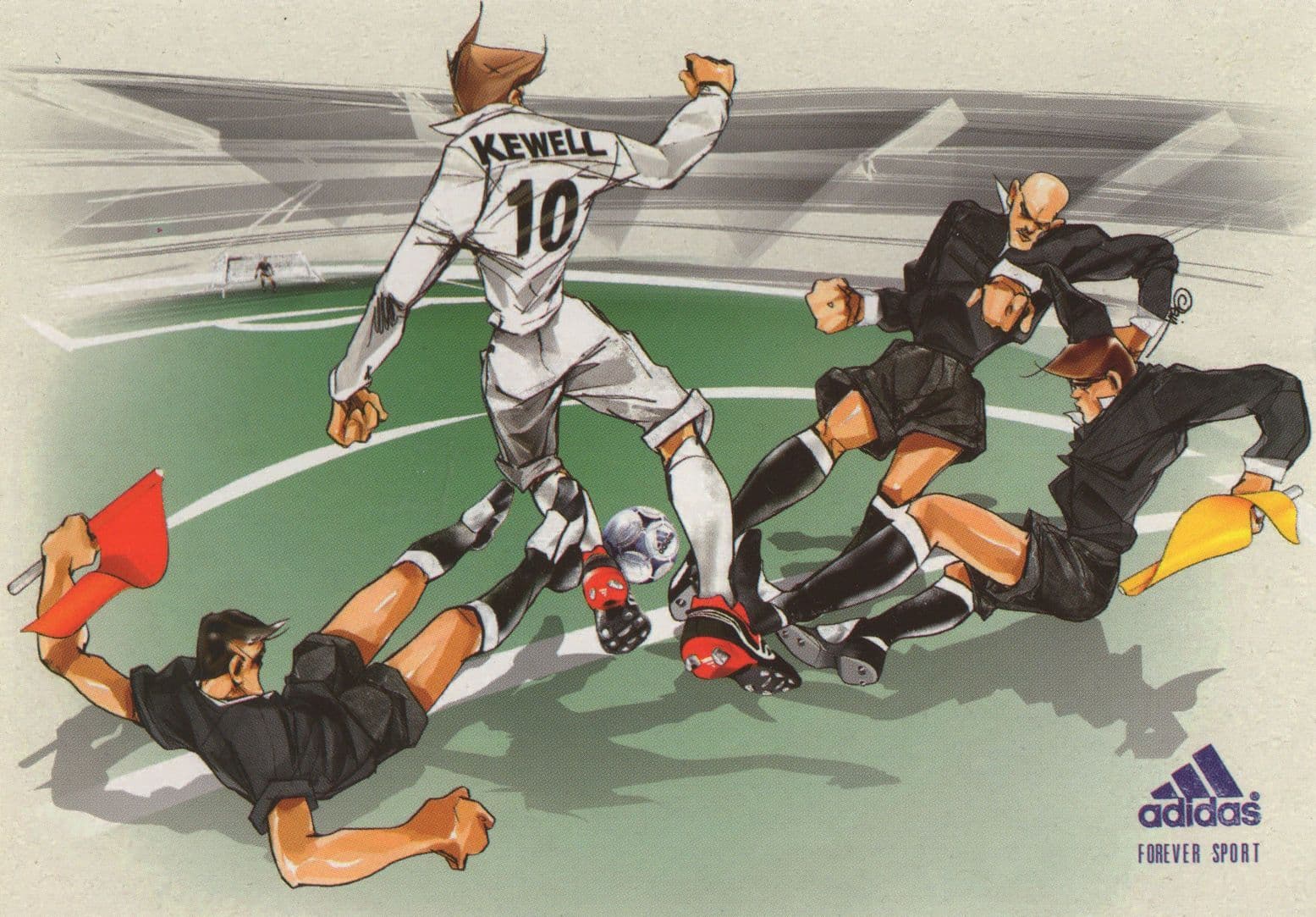 Harry Kewell Football World Cup Adidas Comic Advertising Postcard