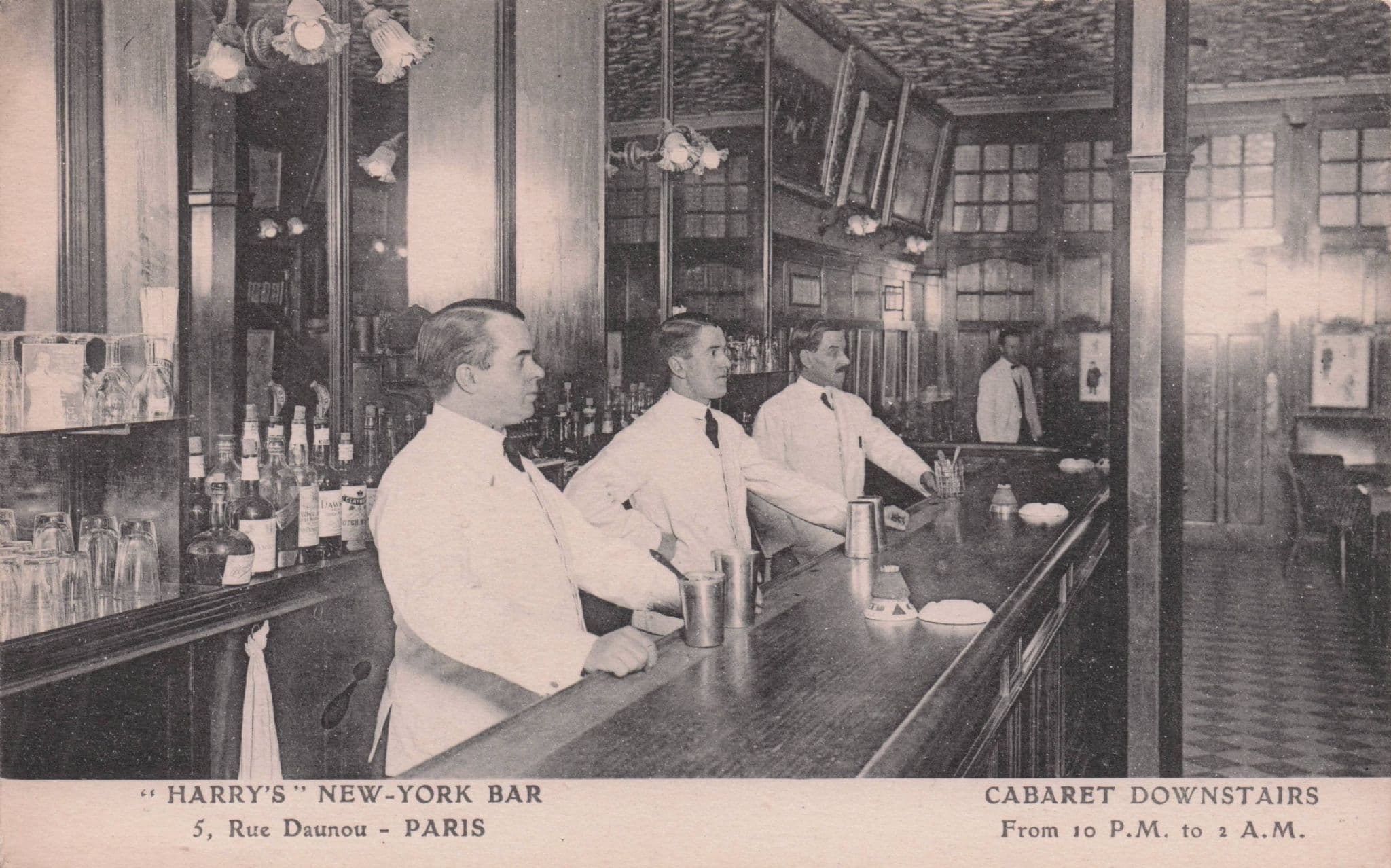 Harry's New York Bar Downstairs Cabaret Bar Paris French Old Postcard
