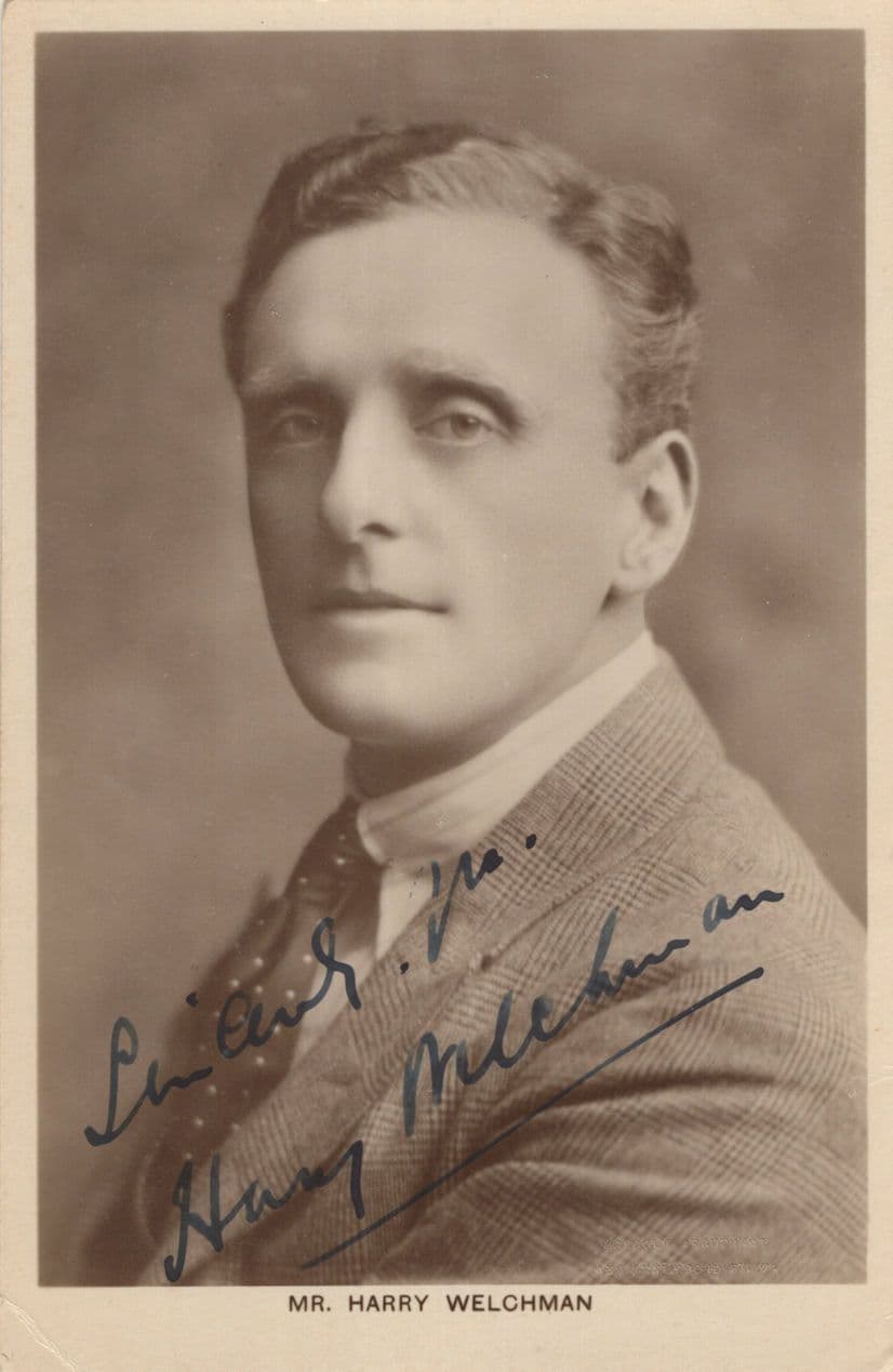 Harry Welchman Edwardian Singer Signed Old Photo Postcard