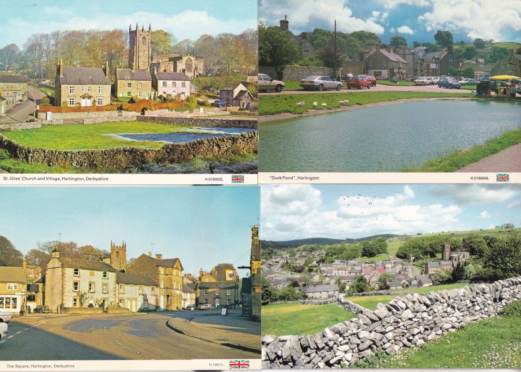 Hartington Square Duck Pond 4x Derby Postcard s