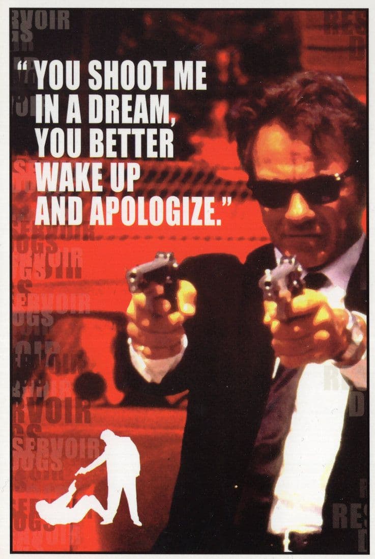 Harvey Keitel as Mr White Reservoir Dogs Film Rare Gun Postcard