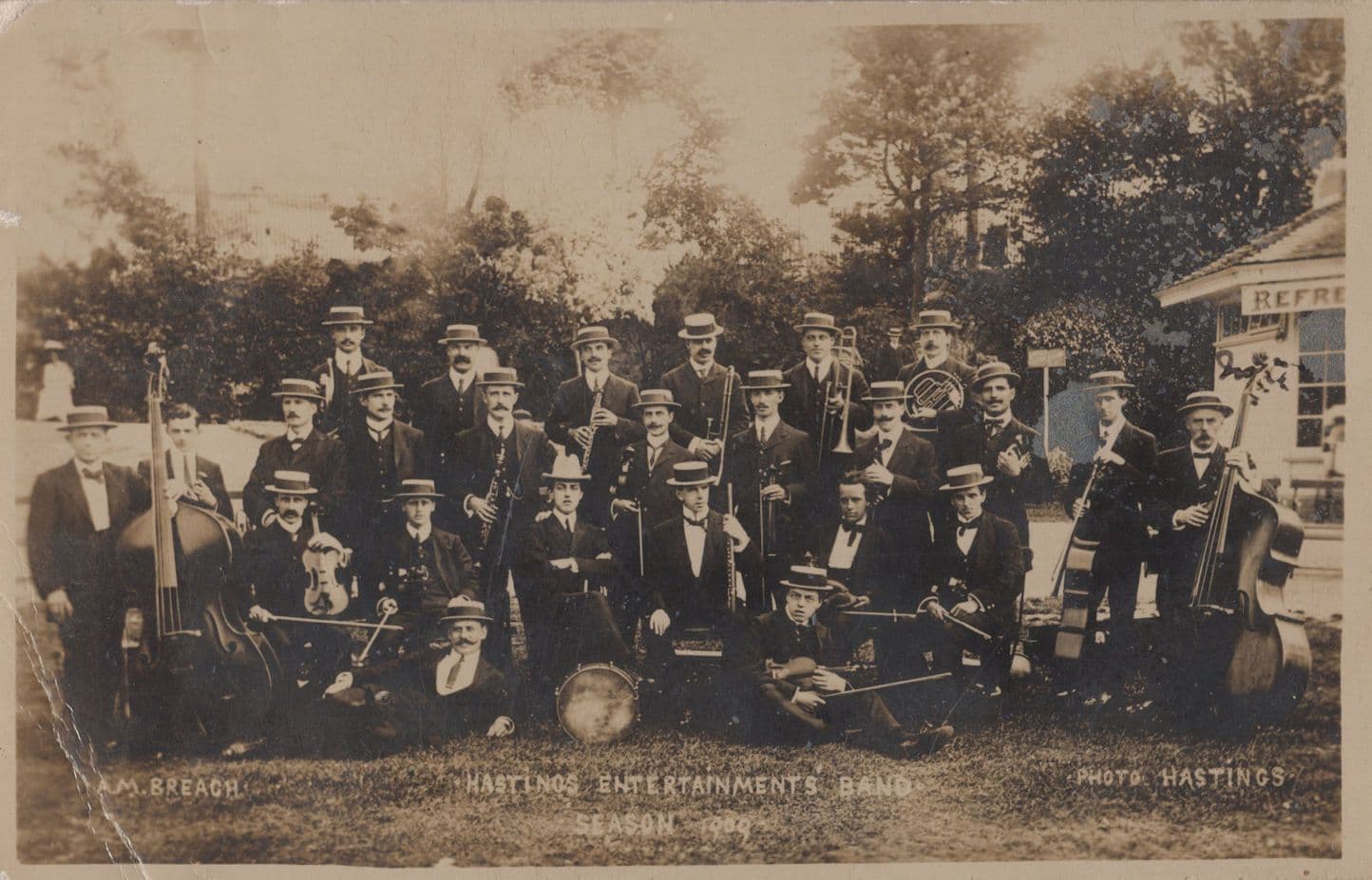 Hastings Entertainment Big Band Sussex Old Postcard Please Read