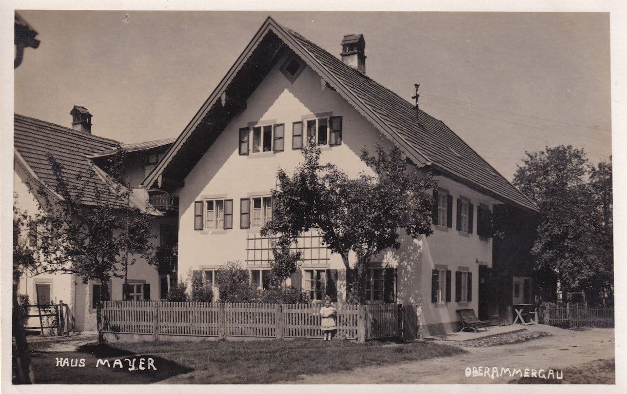 Haus Mayer Oberammergau Real Photo Bavaria German RPC Postcard