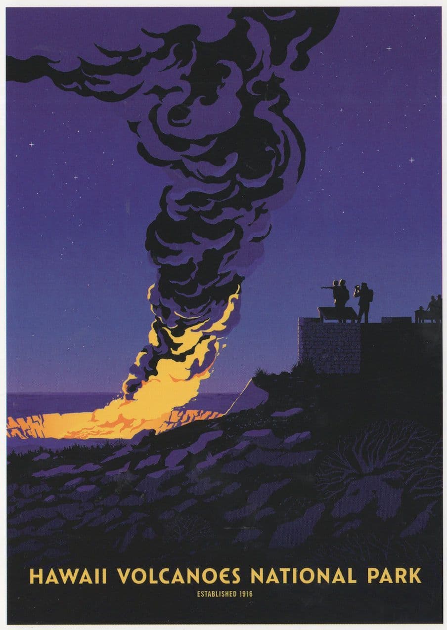 Hawaii Volcanoes National Park Kilauea Mauna Loa Nahuku USA Postcard