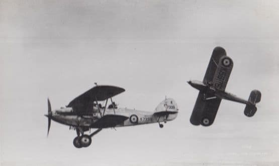 Hawker Hart Fury Military WW2 Plane Vintage Plain Back Postcard Photo