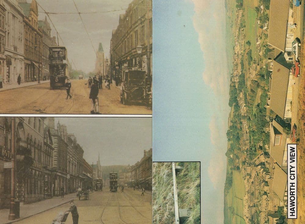 Haworth City View Old Keighley Bus 2x Yorkshire Postcard s