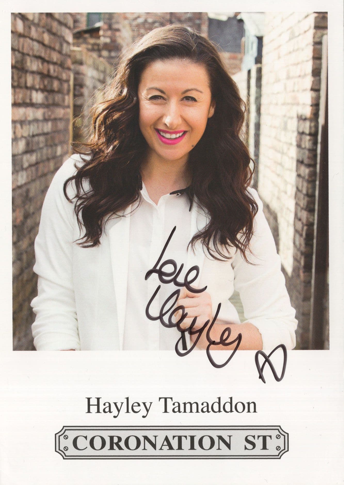 Hayley Tamaddon Coronation Street Hand Signed Cast Card Photo