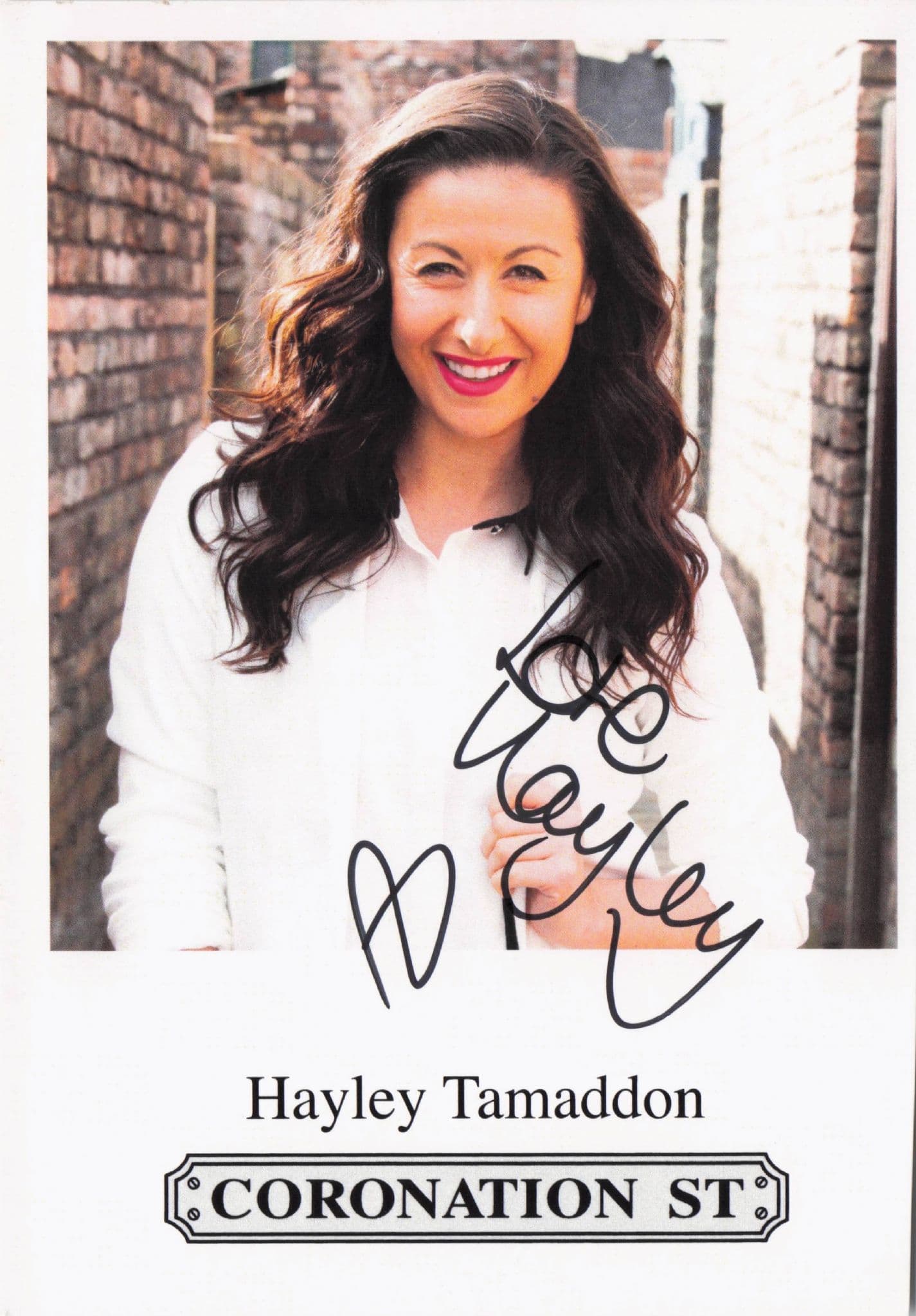 Hayley Tamaddon Coronation Street Hand Signed Cast Card Photo (1)