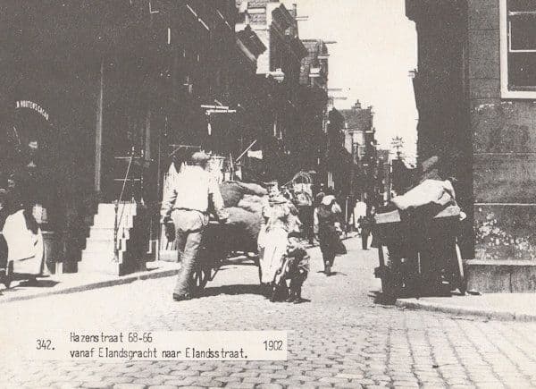 Hazenstraat 68 66 Vanaf Elandsgracht Elandstraat 1902 Postcard