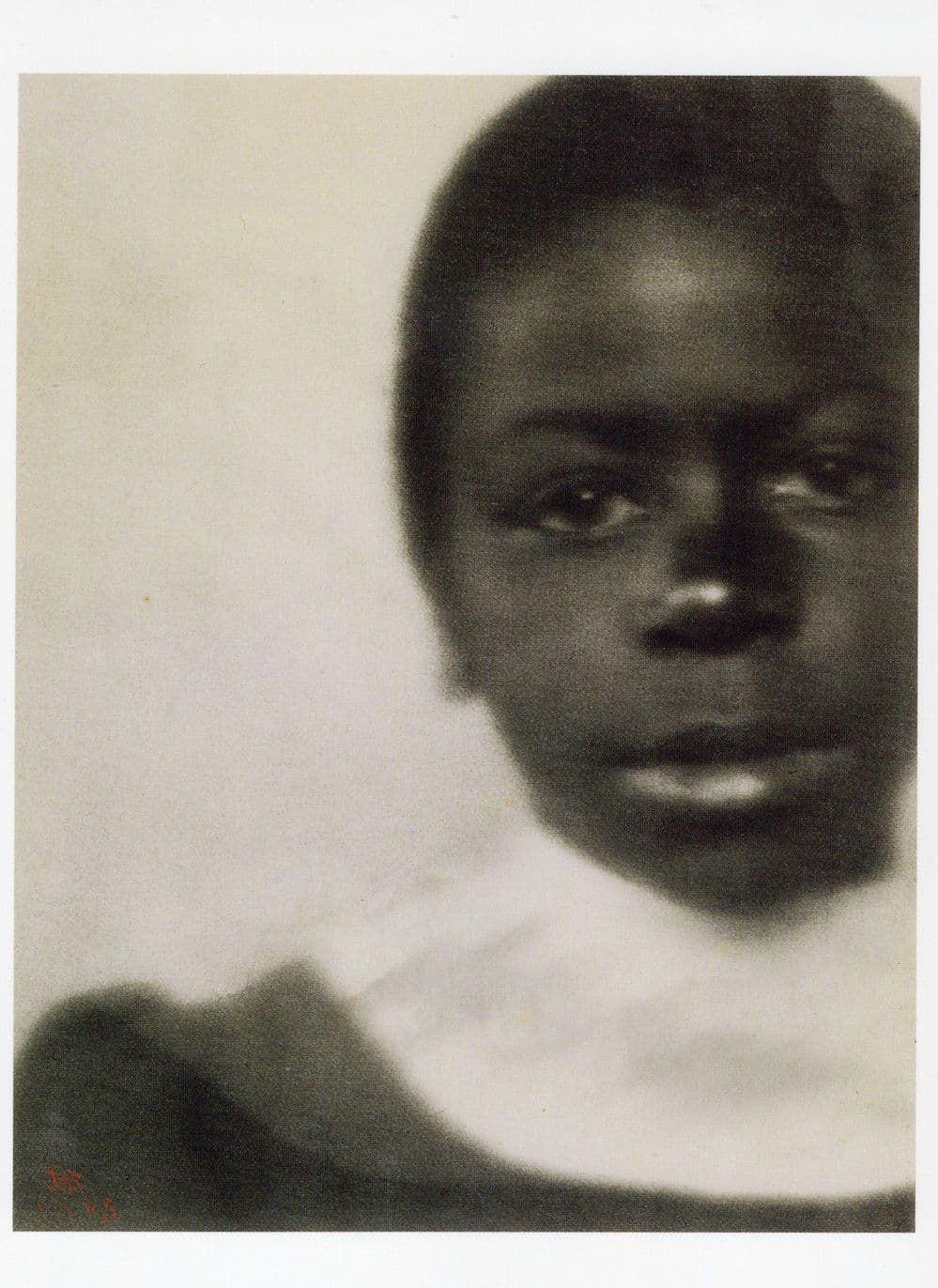 Head Of A Girl African F.Holland Day 1905 Gum Print Photo Postcard