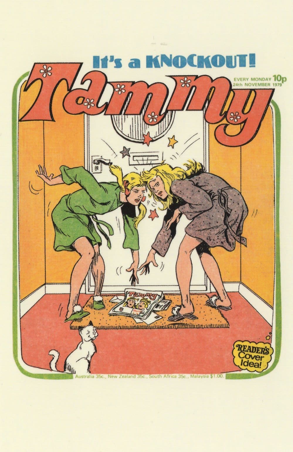 Headbanging Headbangers Tammy 1970s Girls Comic Book Postcard