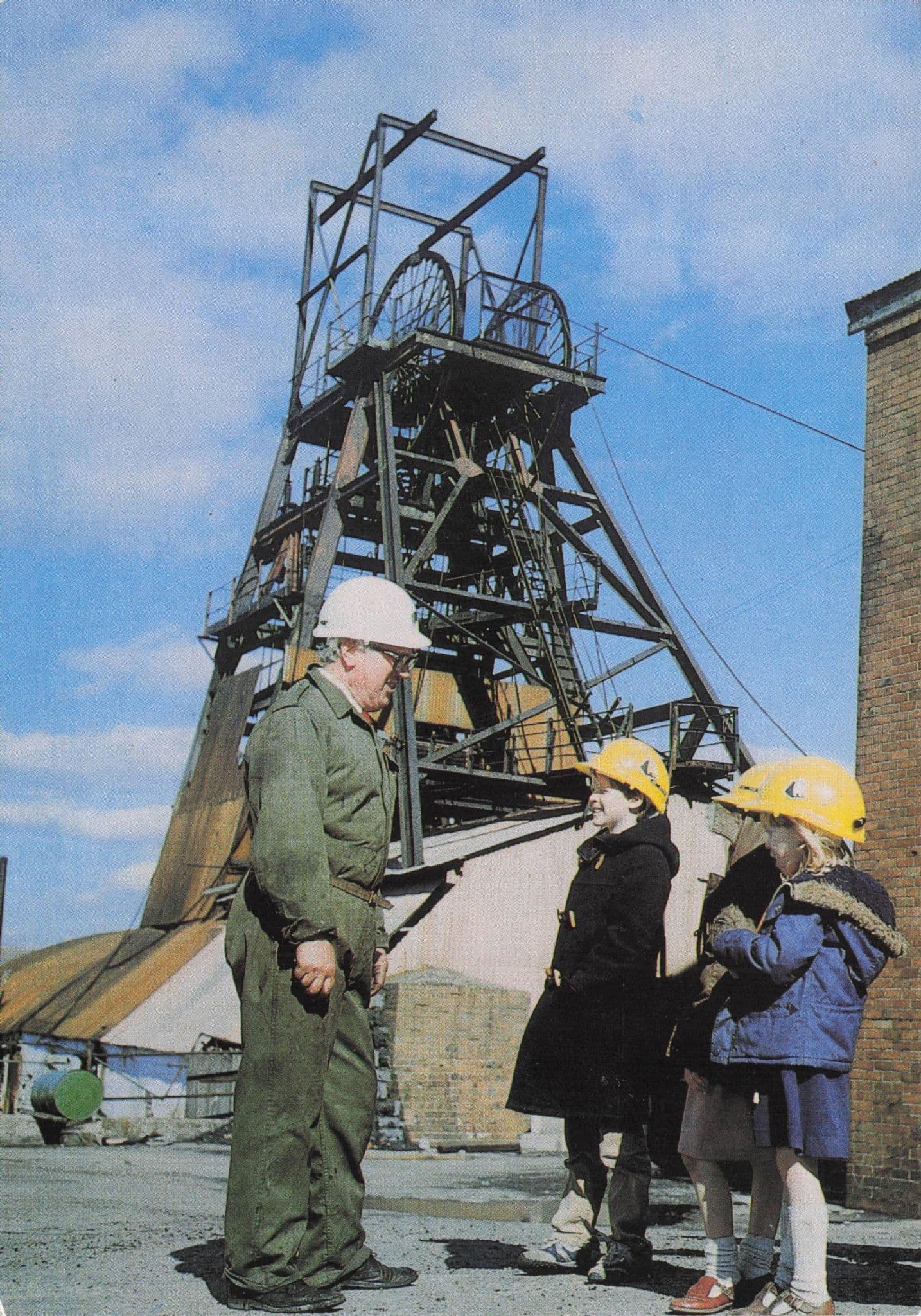 Headframe Wheels Pithead Big Pit Mining Museum Bleanavon Miners Welsh Postcard