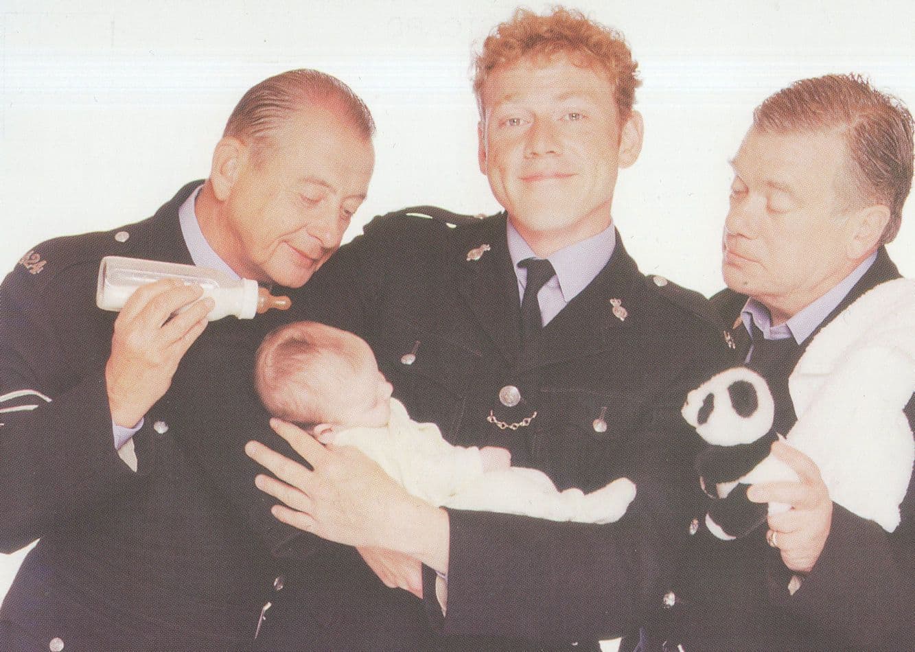Heartbeat Three Men And A Baby Yorkshire TV Rare Postcard